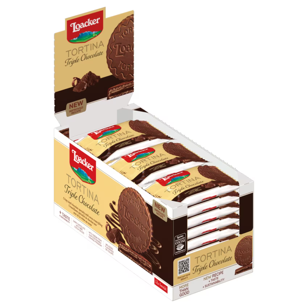LOACKER TORTINA TRIPLE DARK 21G - لوكر تورتينا تريبل دارك 21جم