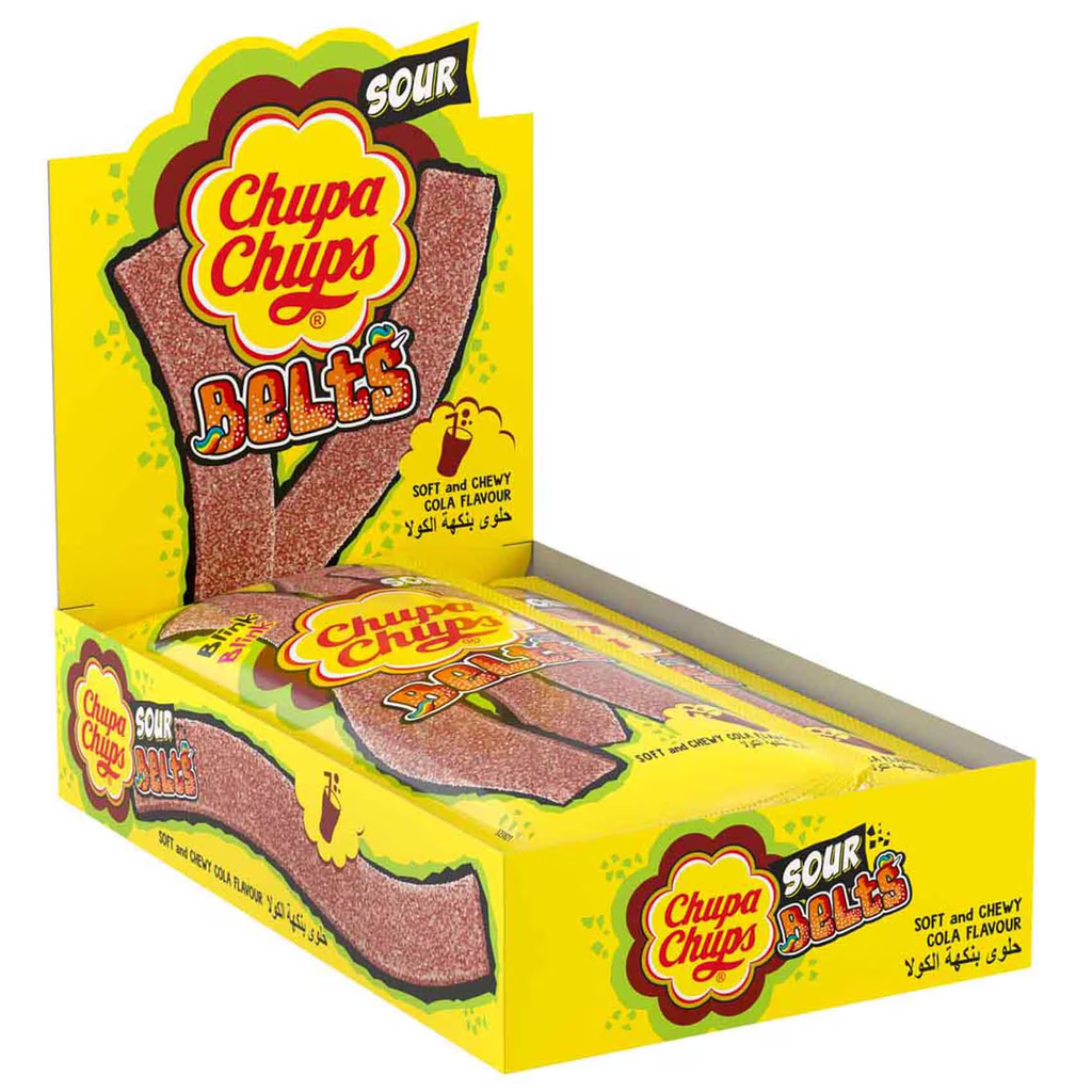 CHUPA CHUPS SOUR BELT COLA FLAVOR 10 G*48 - تشوبا شوبس ساور بيلت نكهة الكولا 10 جم *48