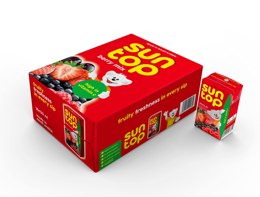 SUN TOP DRINK MIX BERRY 18*125ML - مشروب سن توب توت مشكل 18*125مل