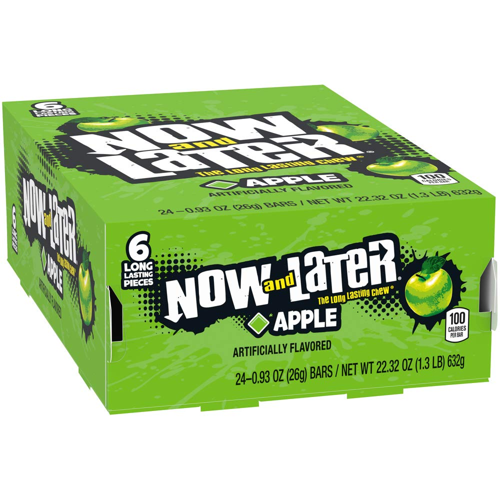 علك ناو اند ليتر نكهة التفاح 26جم/NOW AND LATER CHEW APPLE FLAVOR 26 G