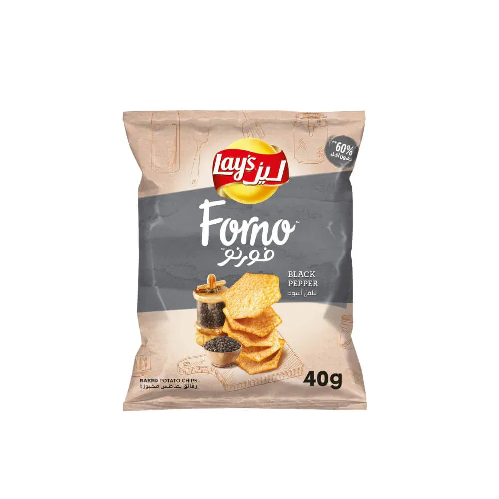 LAY'S FORNO BLACK PEPPER 40G*21 - 21*ليز فورنو فلفل اسود 40جم