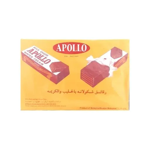 APOLLO CHOCO WAFER CHOCO & CREAM 18 G - ابوللو شوكو ويفر بكريمة الشوكولاتة 18 جم