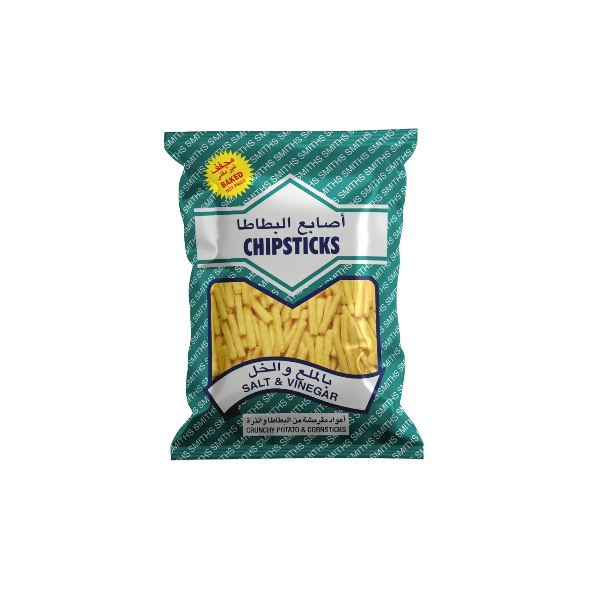 CHIPSTICKS BAKED SALT&VINGER FLAVOUR 25G - اصابع البطاطا مجفف بنكهة الخل والملح 25جم
