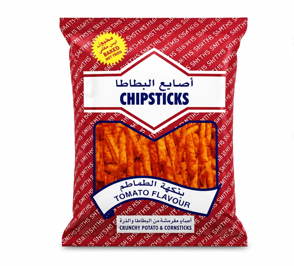 CHIPSTICKS BAKED TOMATO FLAVOUR 25G - اصابع البطاطا مجفف بنكهة الطماطم 25جم
