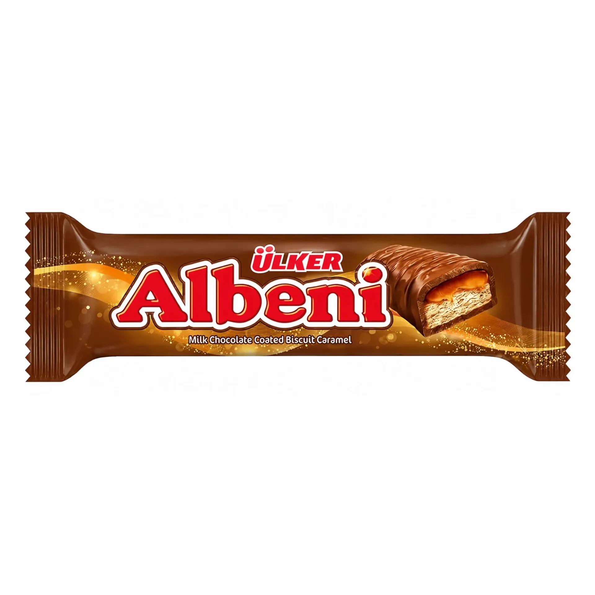 ALBENI BISCUIT CARAMEL COATED MILK CHOCO 31G - البينى بسكويت مع كراميل مغطى بالشوكولاتة 31جم