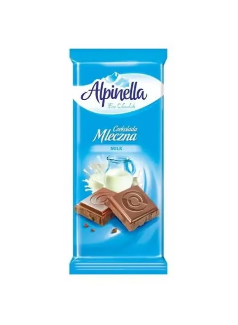 ALPINELLA MILK CHOCOLATE 90 G - البينيللا شوكولاتة الحليب 90  جم