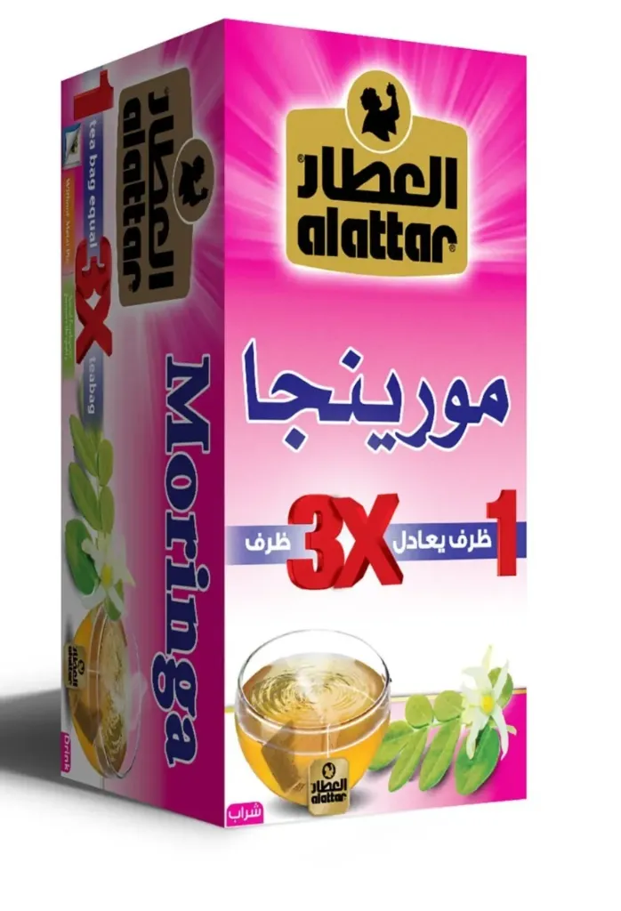 Al Attar Moringa Turmeric Green Tea 24 Bags - العطار مورينجا كركم شاى اخضر 24  كيس