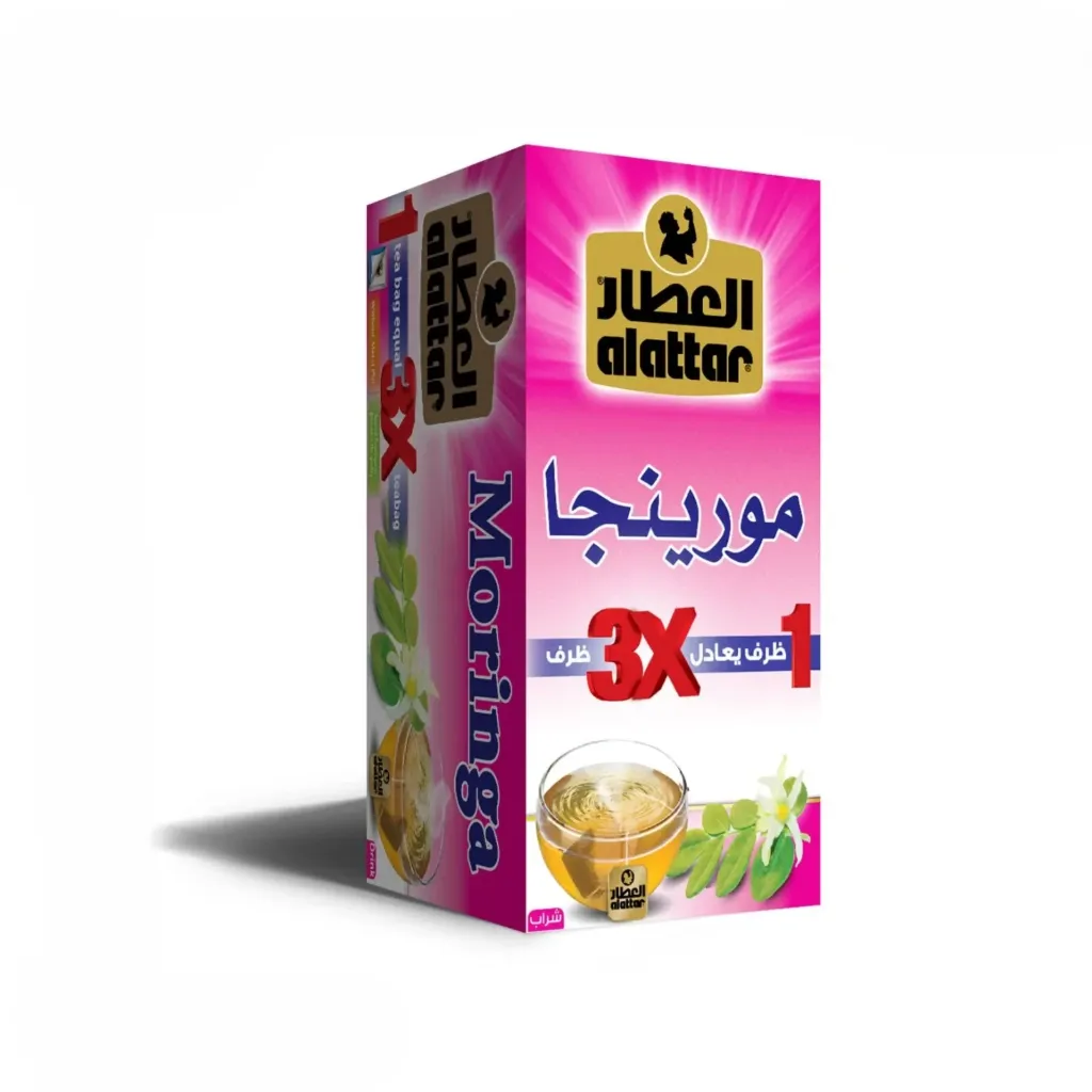 Al Attar Moringa Turmeric Green Tea 24 Bags - العطار مورينجا كركم شاى اخضر 24  كيس