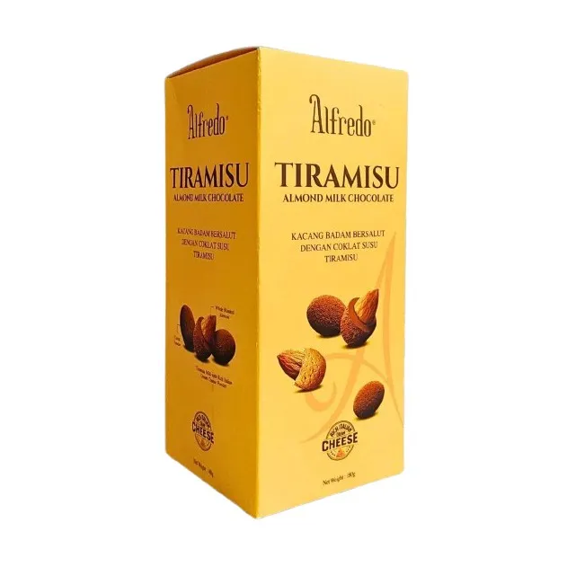 ALFREDO TIRAMISU ALMONDS MILK CHOCOLAT RICH CREAMY CHEESE 180G - الفريدو تراميسيو اللوز بالشوكولاتة الحليب نكهة الجبنة الكريمى 180  جم