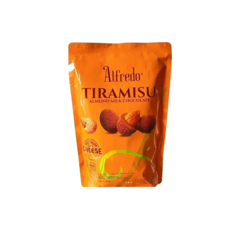 ALFREDO TIRAMISU ALMONDS MILK CHOCOLAT RICH CREAMY CHEESE 300 G - الفريدو تراميسيو اللوز بالشوكولاتة الحليب نكهة الجبنة الكريمى 300  جم