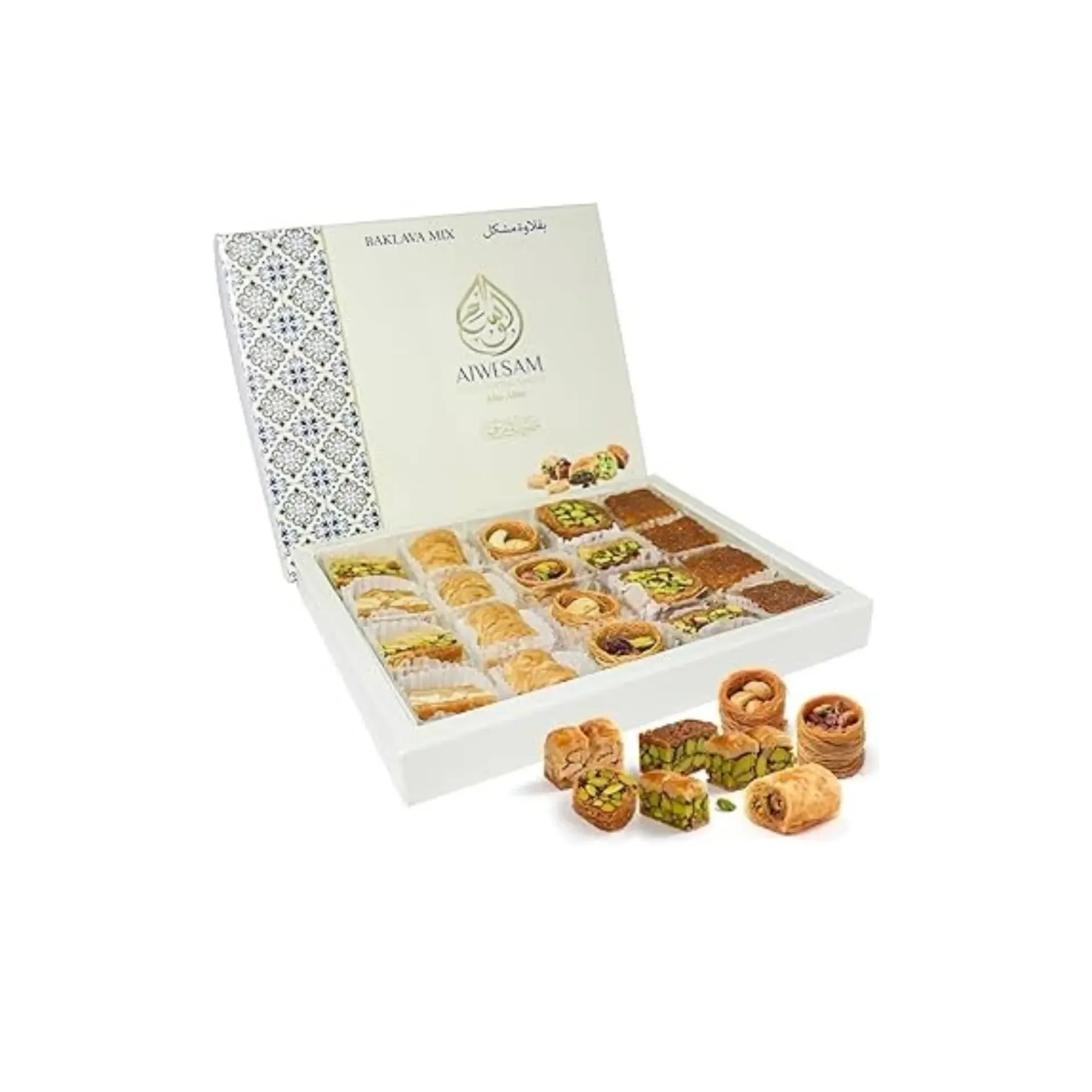 ALWESAM MERIT RIENTAL SWEETS 200 G - الوسام بقلاوة مشكلة 200جم