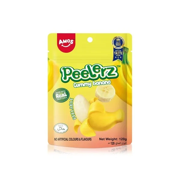 AMOS PEELERZ GUMMY BANANA 120 G - اموس بيلرز حلوى جيلى الموز 120  جرام
