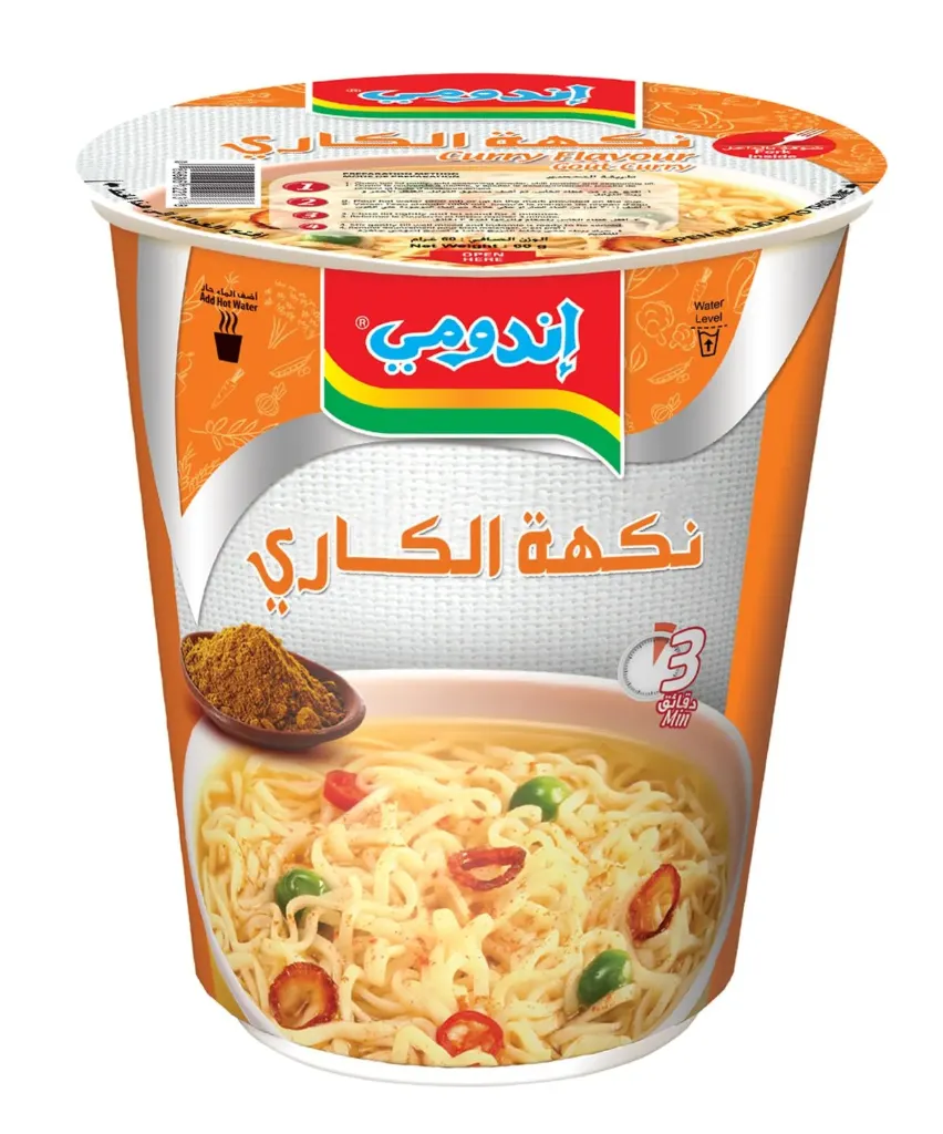 INDOMIE CUP CURRY NOODLE 60G - اندومي كوب نكهة الكاري 60جم