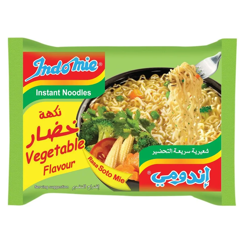 INDOMIE NOODLE VEGETABLE GREEN 75G*5*8 - اندومي نكهة خضار 75جم*5*8