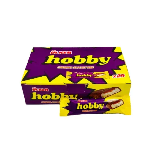 ULKER HOBBY CARAMEL CHOCOLATE 25 G - اولكر هوبى شوكولاتة بالكراميل 25  جم