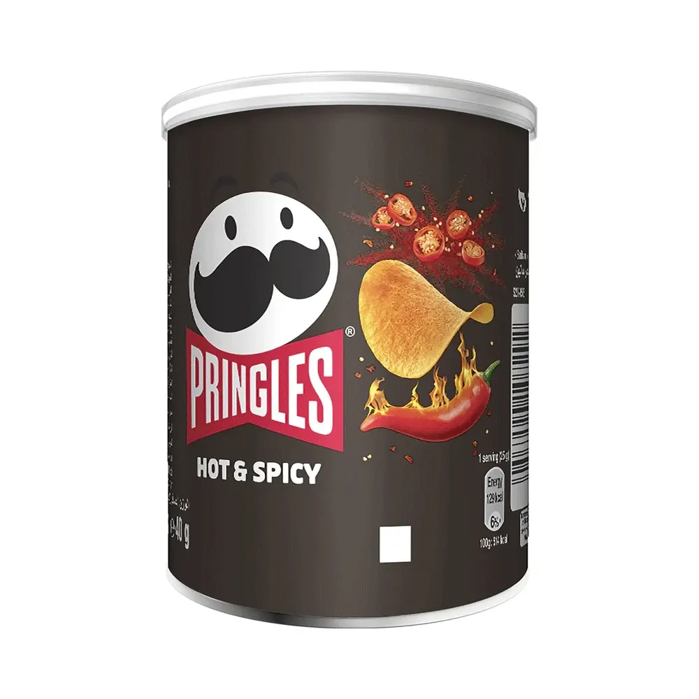 PRINGLE CHIPS HOT AND SPICY 12*40G - بطاطس برنقلز هوت اند سبايسى 12*40جم