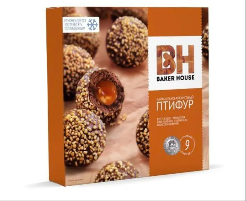 BAKER HOUSE PTIFUR CARAMEL&PEANUT FILLING 225G - بيكر هاوس بيتيفور بالكراميل ومغطى بالسودانى 225جم
