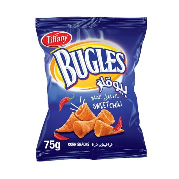 BUGLES TIFFANY SWEET CHILI 12*75G - بيوقلز الفلفل الحلو تيفاني 75G