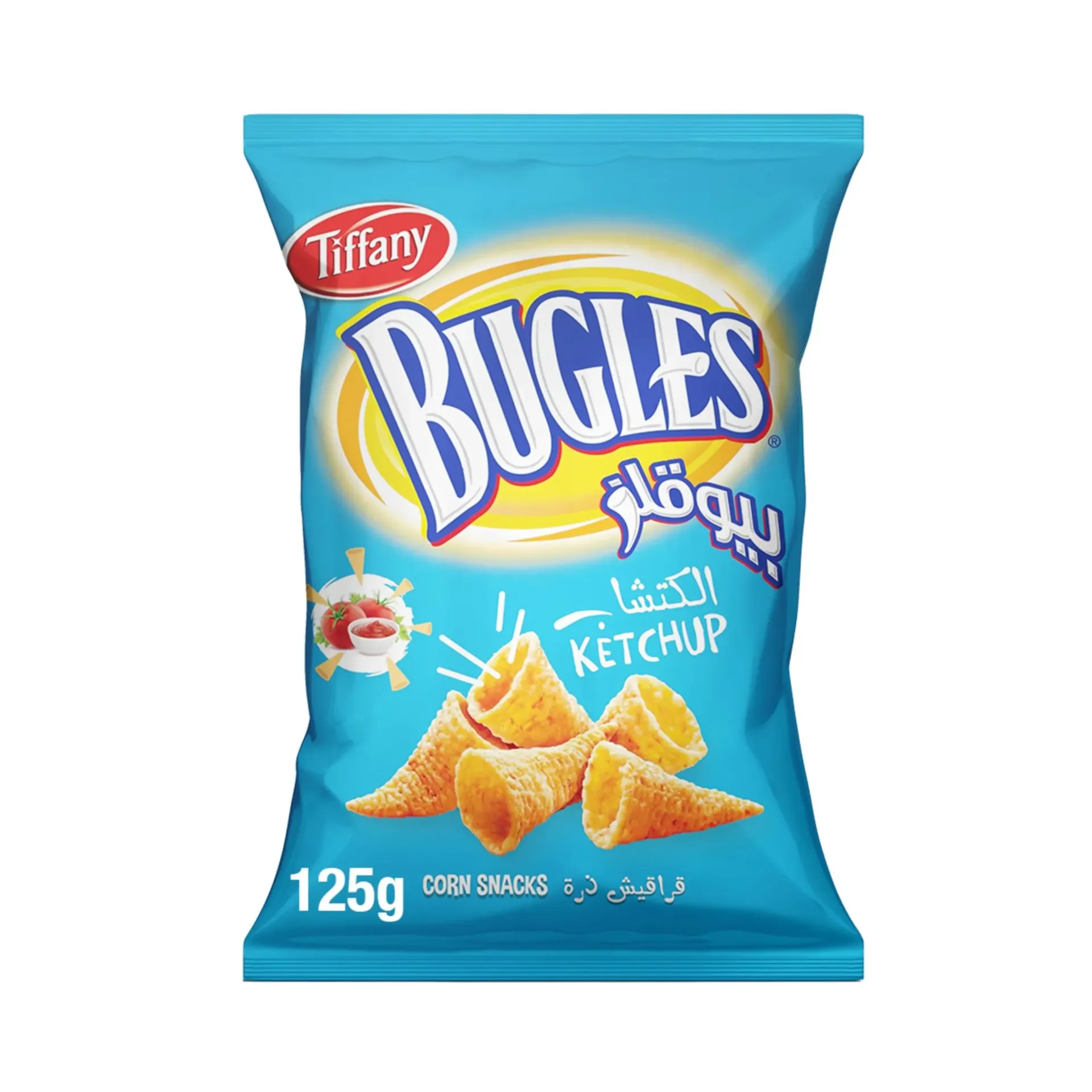 BUGLES TIFFANY KETCHUP 125 G*15 - بيوقلز تيفانى الكاتشب 125 جم *15