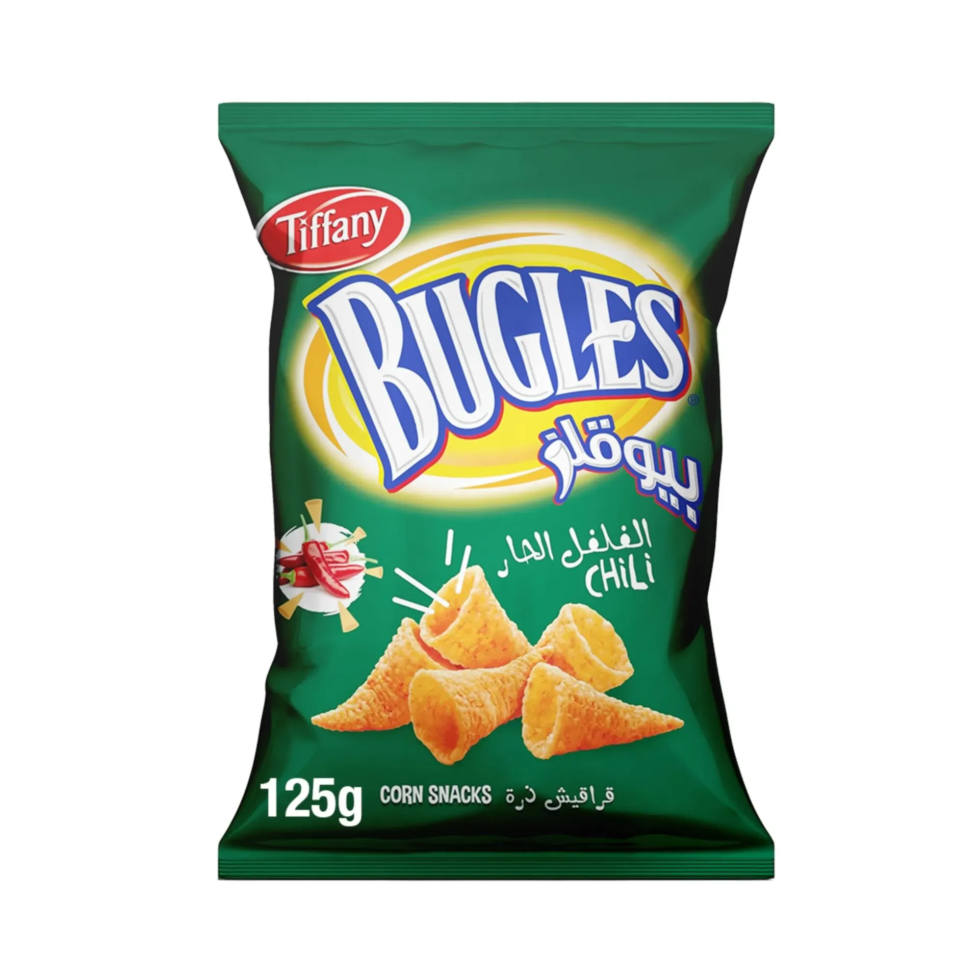 BUGLES TIFFANY SWEET CHILLI 125 G*15 - بيوقلز تيفانى فلفل حلو 125 جم *15