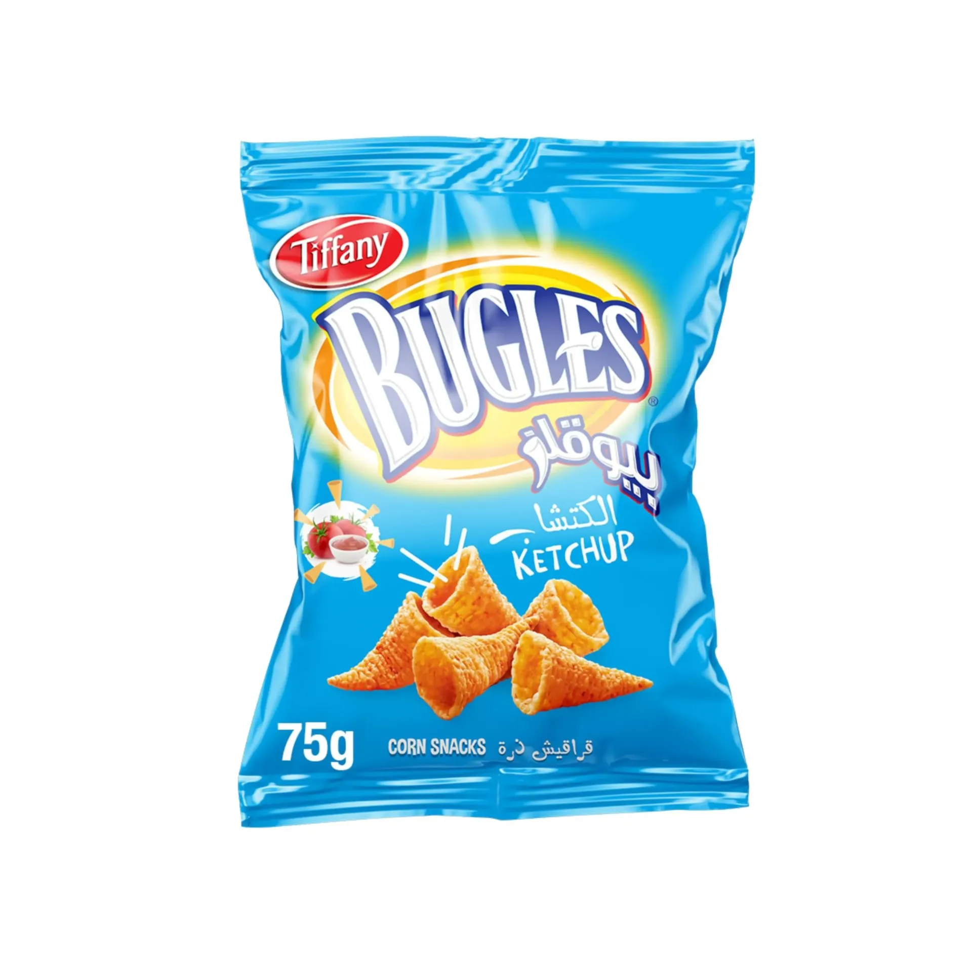 BUGLES TIFFANY KETCHUP 12*75G - بيوقلز كاتشب تيفاني 75G