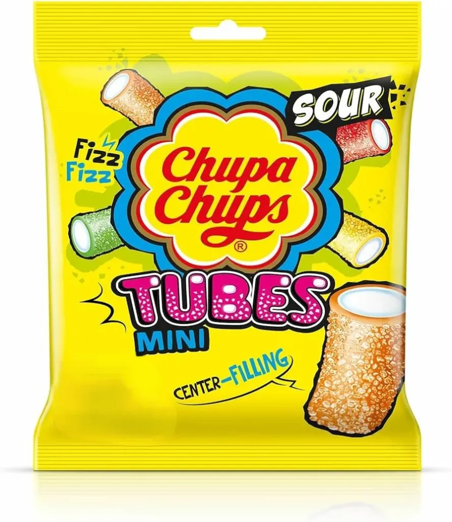 CHUPA CHUPS SOUR TUBES - تشوبا تشوبس انبوب الحمضيات24 جم