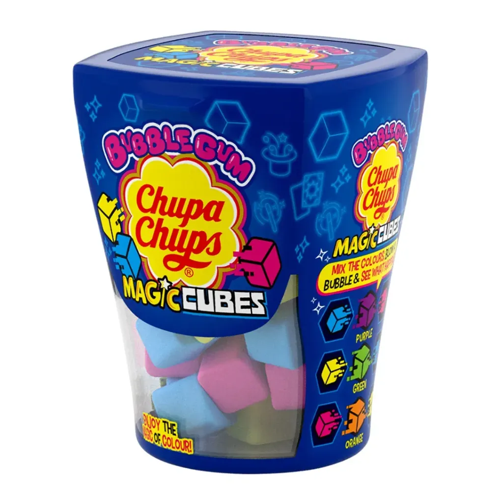 CHUPA CHUPS MAGIC CUBES GUM 86 G - تشوبا تشوبس ماجيك كيوبس علك 86جم