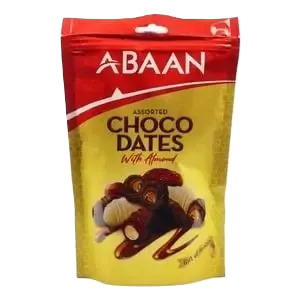 ABAAN ASSORTED CHOCO DATES 350G - تمر ابان بطعم الشيكولاته 350جرام