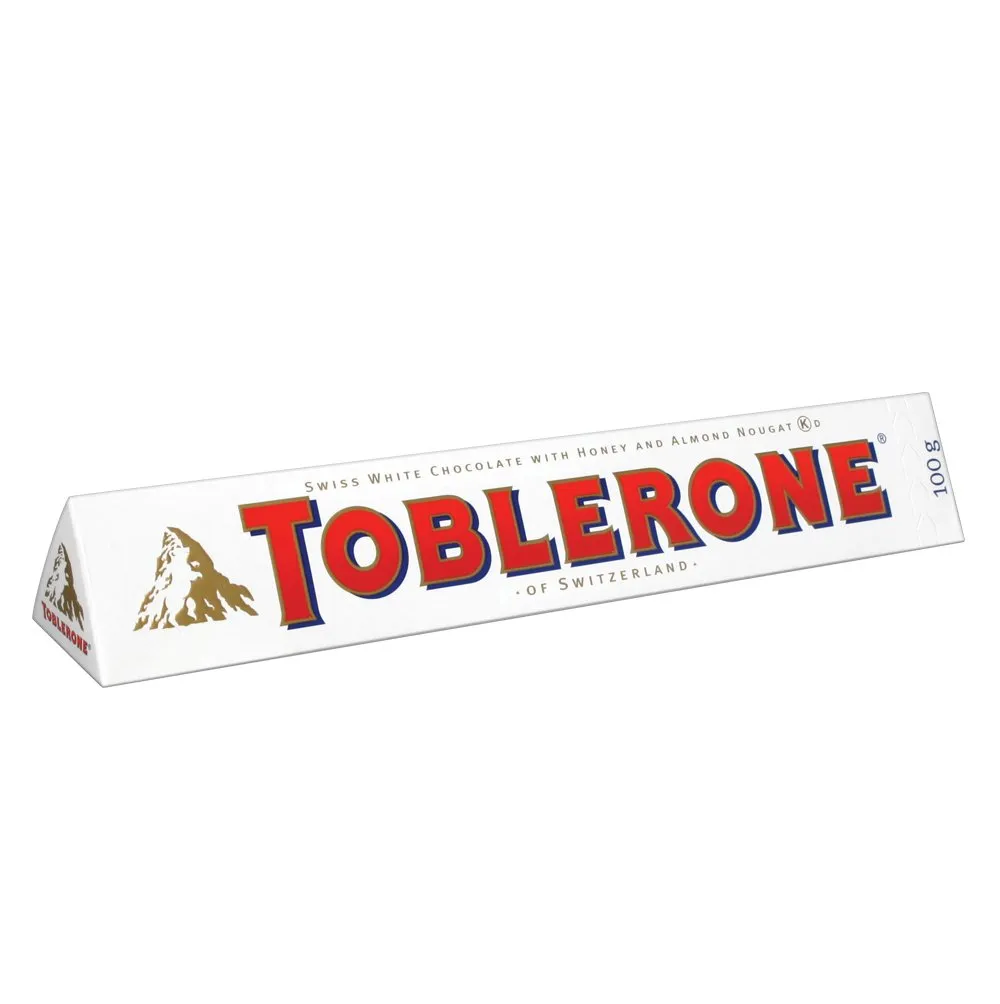 TOBLERONE White Chocolate with Almonds 100g - توبليرون شوكولاته بيضاء باللوز 100جرام
