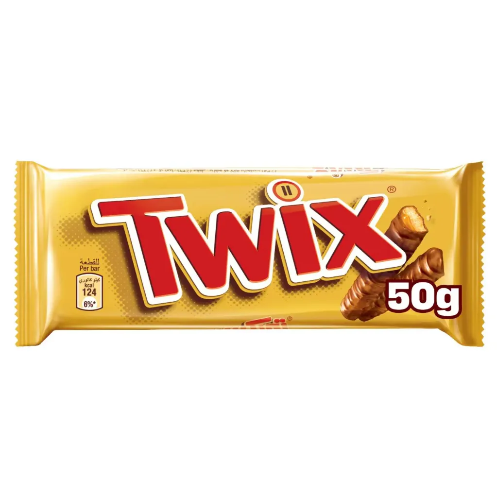 TWIX 2 BAR 50G - تويكس 2  بار 50  جم