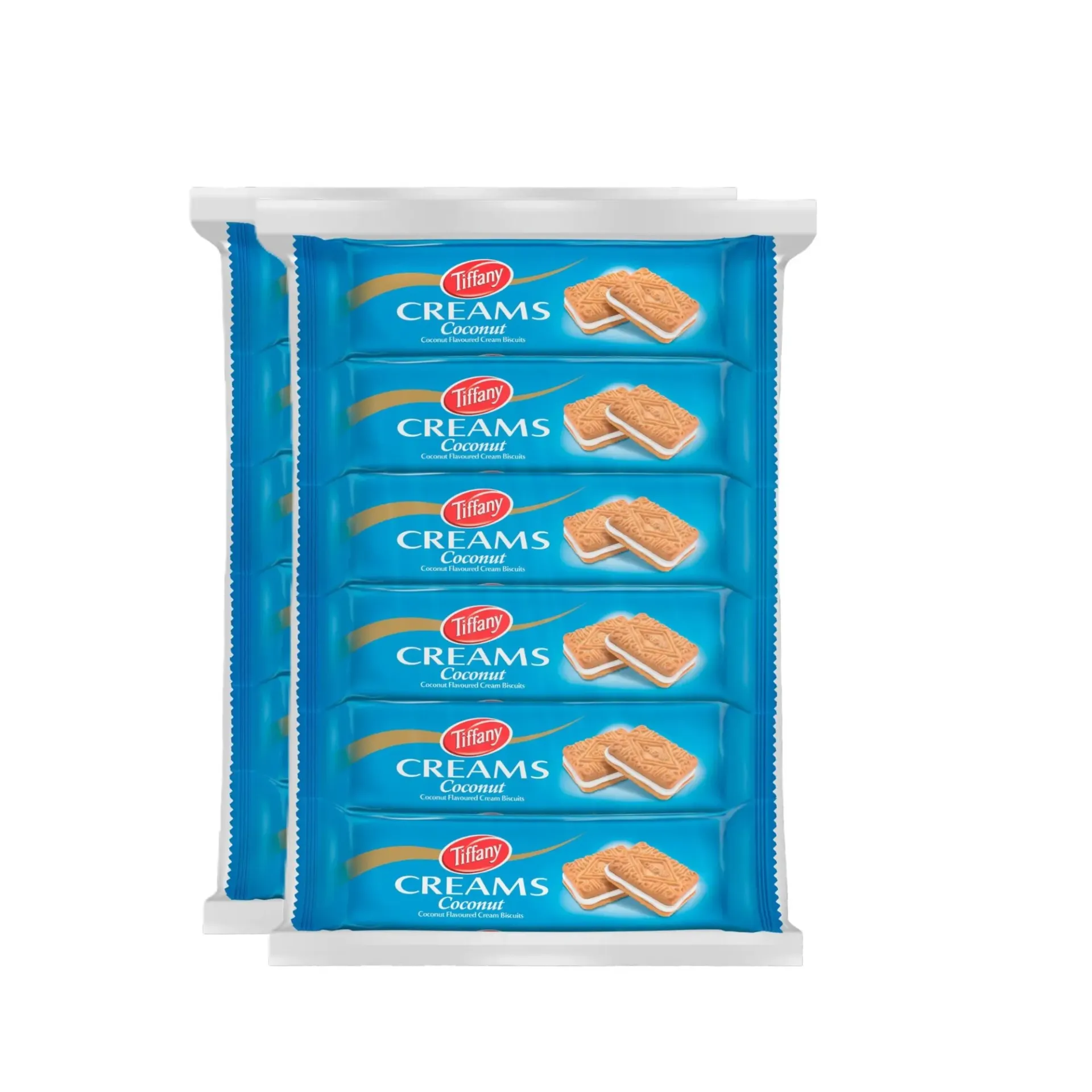 TIFFANY CREAMS COCONUT 80G*12P - تيفاني كريمي جوز الهند 80جم*12حبه