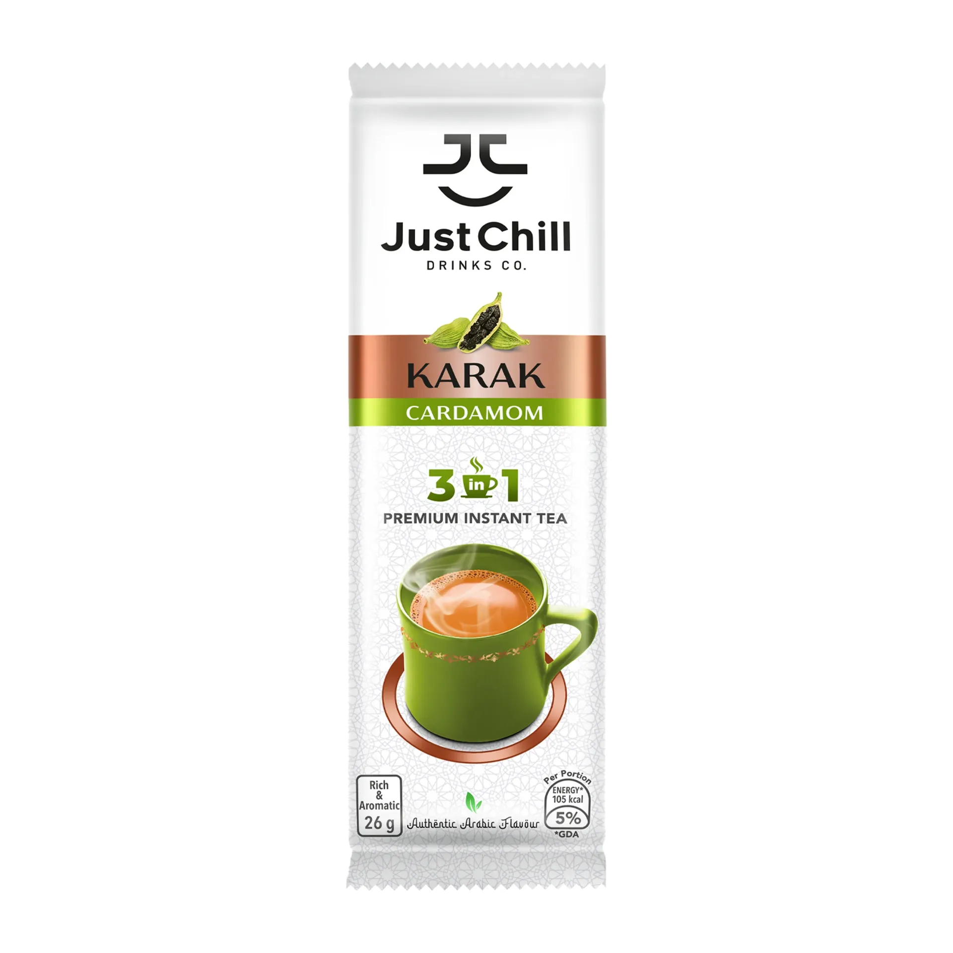 Just Chill Cardamom Karak 30*10*36g - جست تشيل كرك الهيل 30*10*36جرام