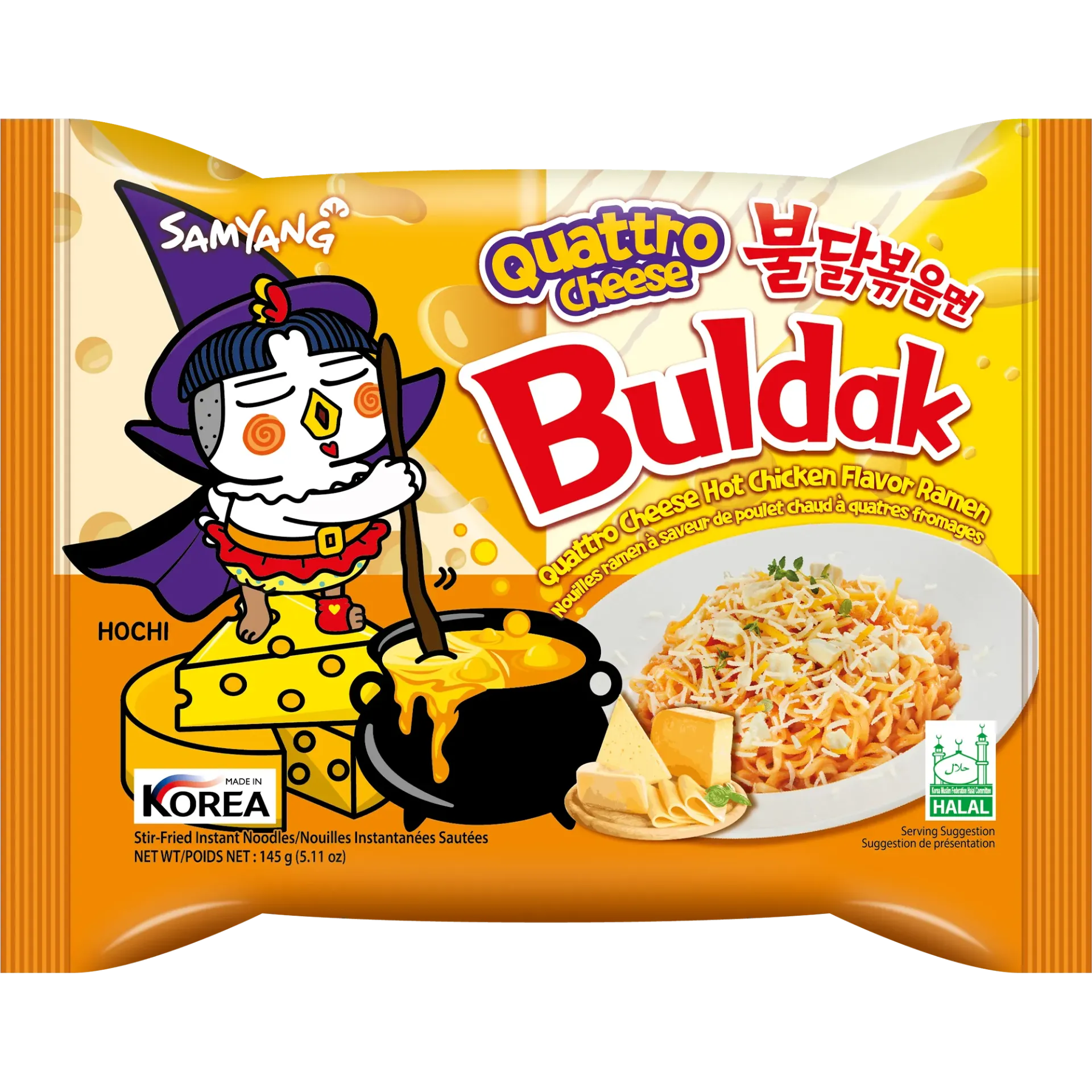 RAMEN SAMYANG QUATTRO CHEESE 145G*5*8 - رامن سامينغ جبنة الكواترو 145جم*5*8