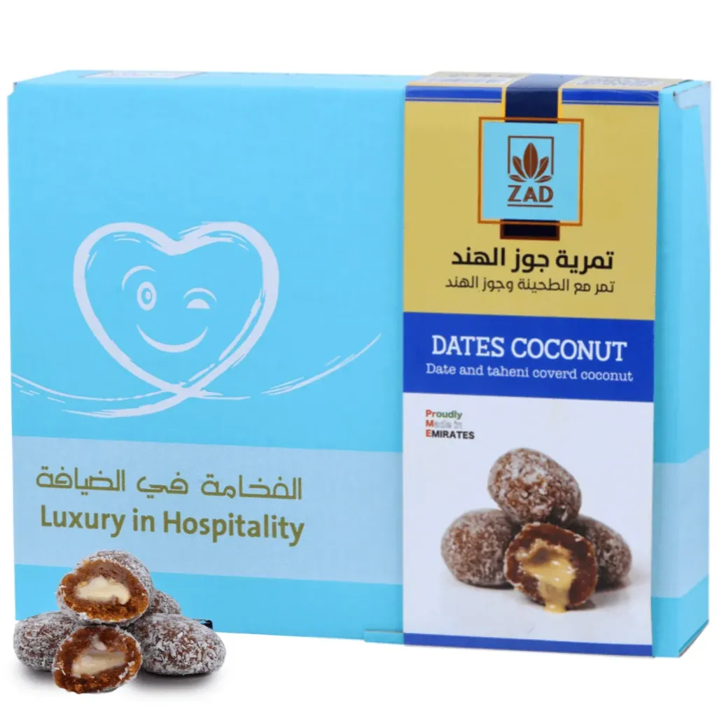 ZAD TAMRIYA DATES COCONUT WITH TAHENI 400 G - زاد تمرية جوز الهند والطحينة 400  جم