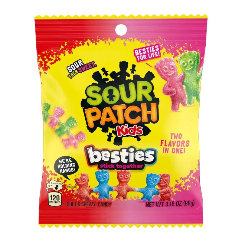 SOUR PATCH PEG BESTIES 90 GM - سور باتش بيج بيستيز 90  جم