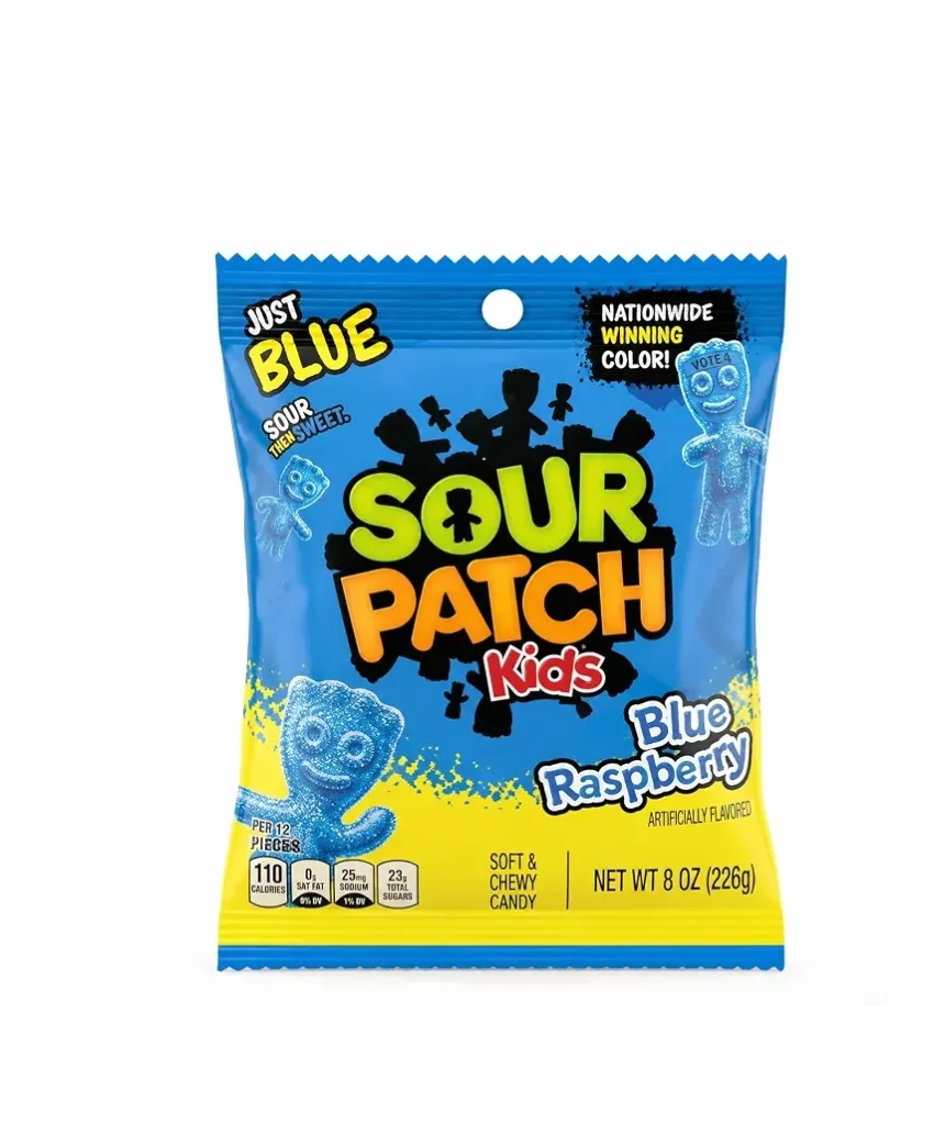 SOUR PATCH KIDS BLUE RASPBERRY 102G - ساور باتش كيدز بلو راسبيرى 102  جم