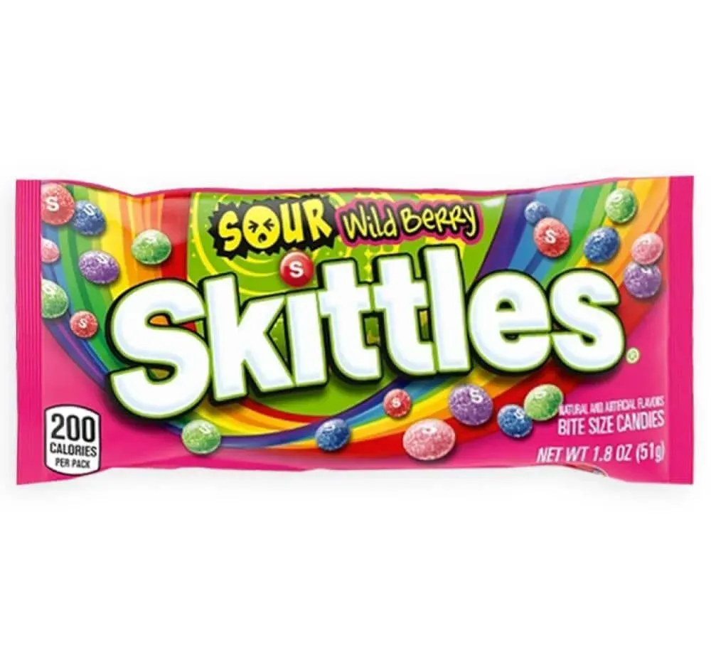 SKITTLES SOUR WILD BERRY 51 GM - سكيتلز حمضيات بالتوت البرى 51  جم