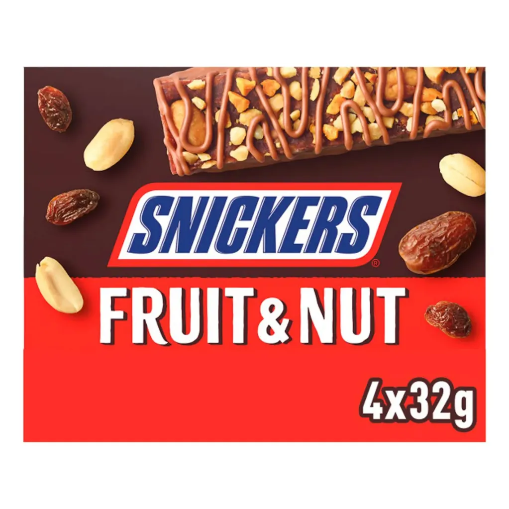 SNICKERS FRUIT &NUT 128 G - سنيكرس فواكة ومكسرات 128جم