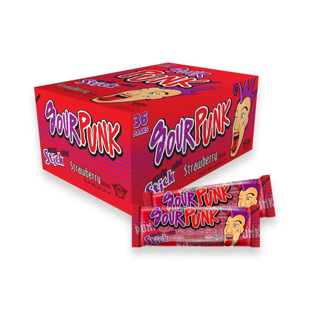 SOUR PUNK STRAWBERRY 20G*36 - سور بانك فراولة 20جم*36