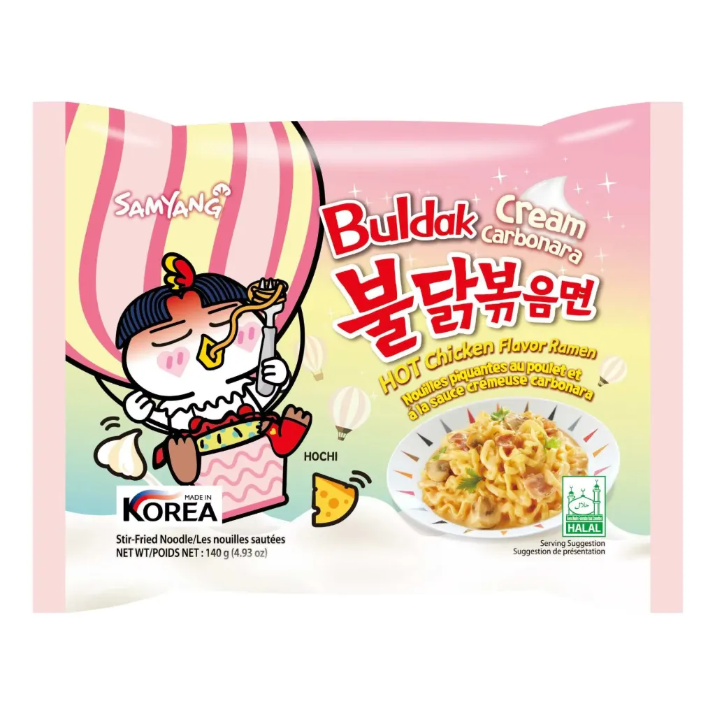 SAMYANG CREAM CARBONARA 8*5*140G*8 - شعيرية سامينغ الكاربونارا الكريمي 140جم*5*8