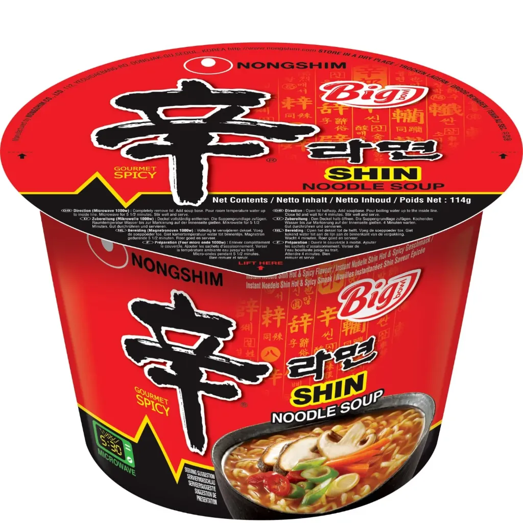 SHIN RAMYUN BIG BOWL 114 G - شن راميون شعيرية فورية نكهة التوابل والفلفل الحار 114  جرام