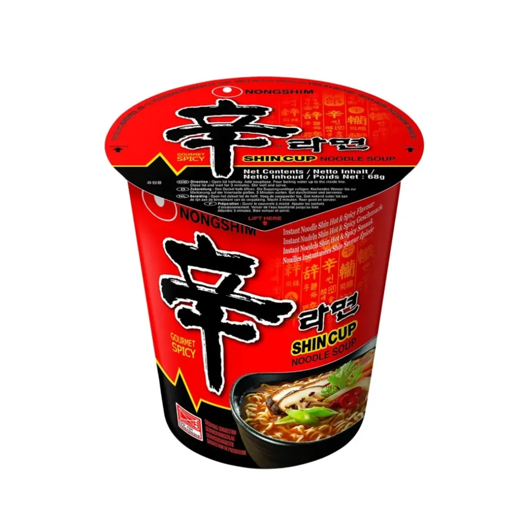 SHIN RAMYUN CUP 68 G - شن راميون شعيرية فورية نكهة التوابل والفلفل الحار 68  جرام