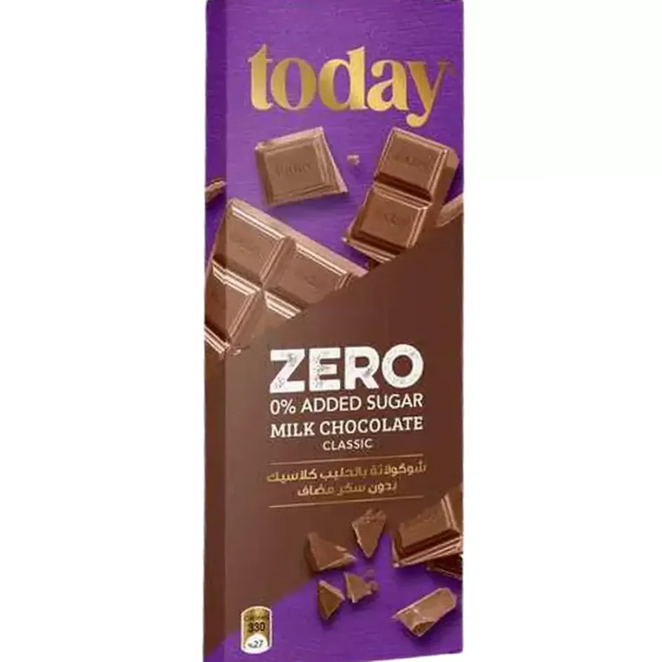 TODAT ZERO ADDED SUGAR CHOCOLATE 60 GM - شوكولاتة توداى خالية من السكر 60 جرام