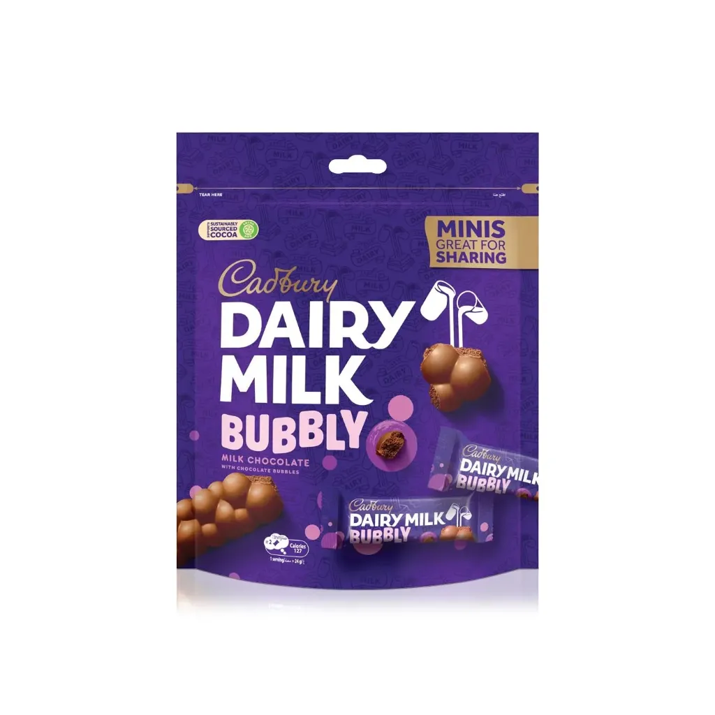 CADBURY DAIRY MILK BUBBLY MINIS 156 G - شوكولاتة ديري ملك بابلى مينى 156  جم
