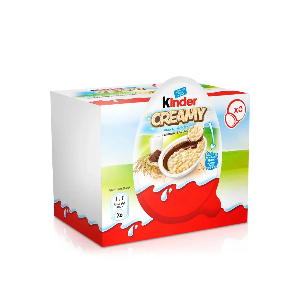 KINDER CREAMY T5 20*5*19G - شوكولاتة كيندركريمي 5باك 20*5*19جم
