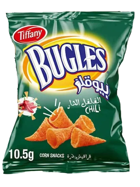 SNACKS BUGLES CHILI 12*75G - شيبس بيوقلز حار 75جم