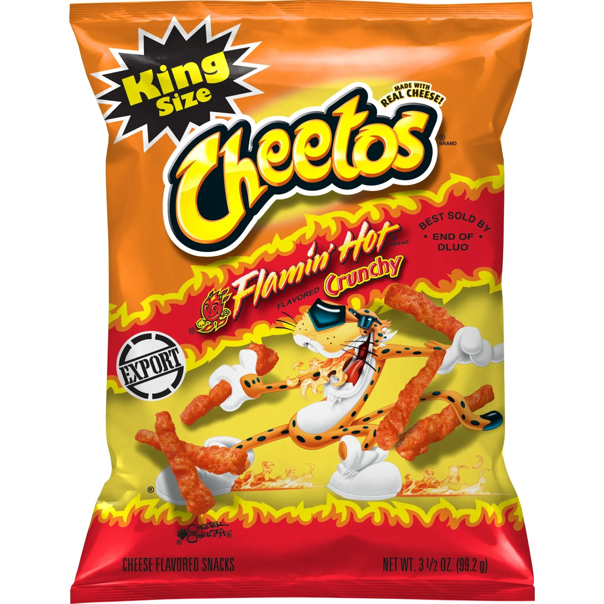 Cheetos flaming hot Crunchy 99.2g - شيتوس فلامين هوت كرانشى 99.2جرام