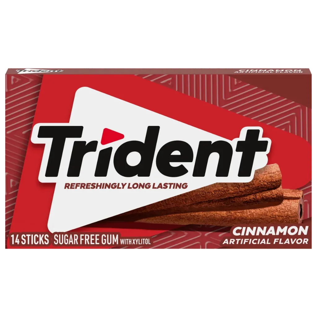 TRIDENT CINNAMON GUM 14 STICKS - علك ترايدنت القرفة 14  ستيكس