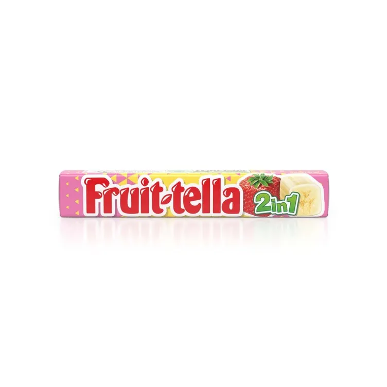 FRUITELLA CANDY STRAWBERRY BANANA 36G - علك فروتل كاندي فراولة و موز 36G