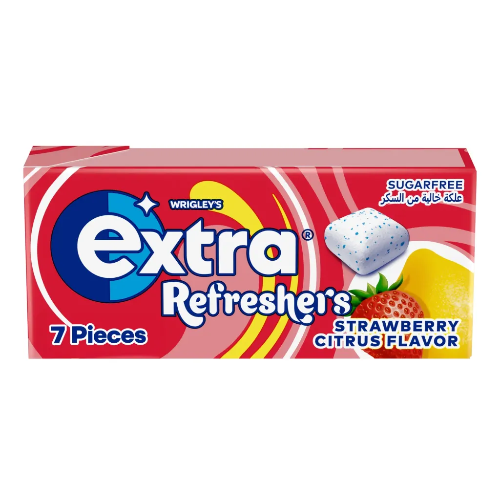 EXTRA REFRESHERS STRAWBERRY CITRUS 15.6 G - علكة اكسترا ريفريشرز بالفراولة والليمون 15.6 جم